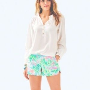 🆕 (Lilly Pulitzer) Adie Short - Seasalt Blue on Parade - NWT